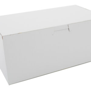 9" X 5" X 4" Bakery Box White Non-Window Lock-Corner