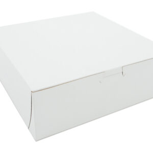 9" X 9" X 3" Baker Box White Non-Window Lock-Corner