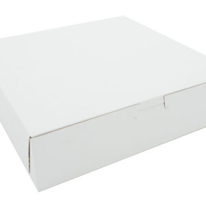 10" X 10" X 2.5" Bakery Box White Non-Window Lock-Corner