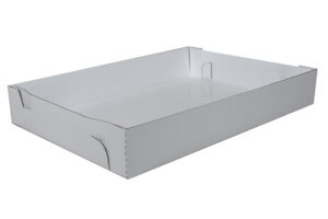 25.88" X 18.06" X 4" Bakery Box Non-Window Corrugated Bright White