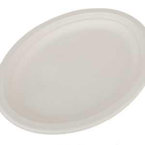ChampWare Molded Fiber Platter White 12.5" X 10" Heavy Weight