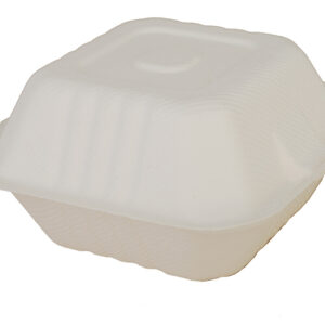 ChampWare Molded Fiber Clamshell White 6" X 6"