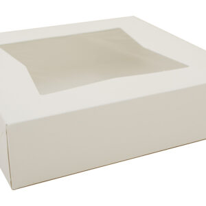 10" X 10" X 2.5" Bakery Box White Paperboard w/ Window