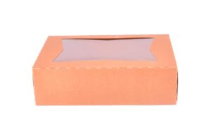 14" X 10" X 4" Bakery Box w/ Window Kraft, Paperboard