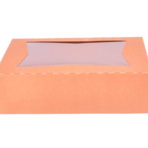14" X 10" X 4" Bakery Box w/ Window Kraft, Paperboard