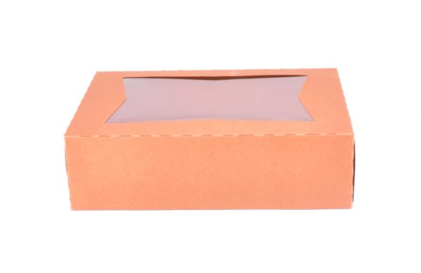 14" X 10" X 4" Bakery Box w/ Window Kraft, Paperboard