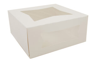 9" X 9" X 4" Bakery Box White Paperboard w/ Window