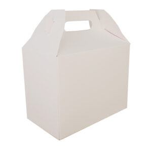 Paperboard Barn Style Carry Out Box White 8.88" X 5" X 6.75" 10 lb.